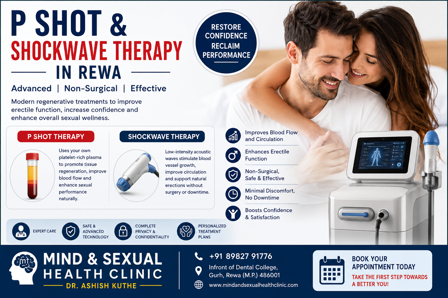 P Shot and shockwave therapy in rewa